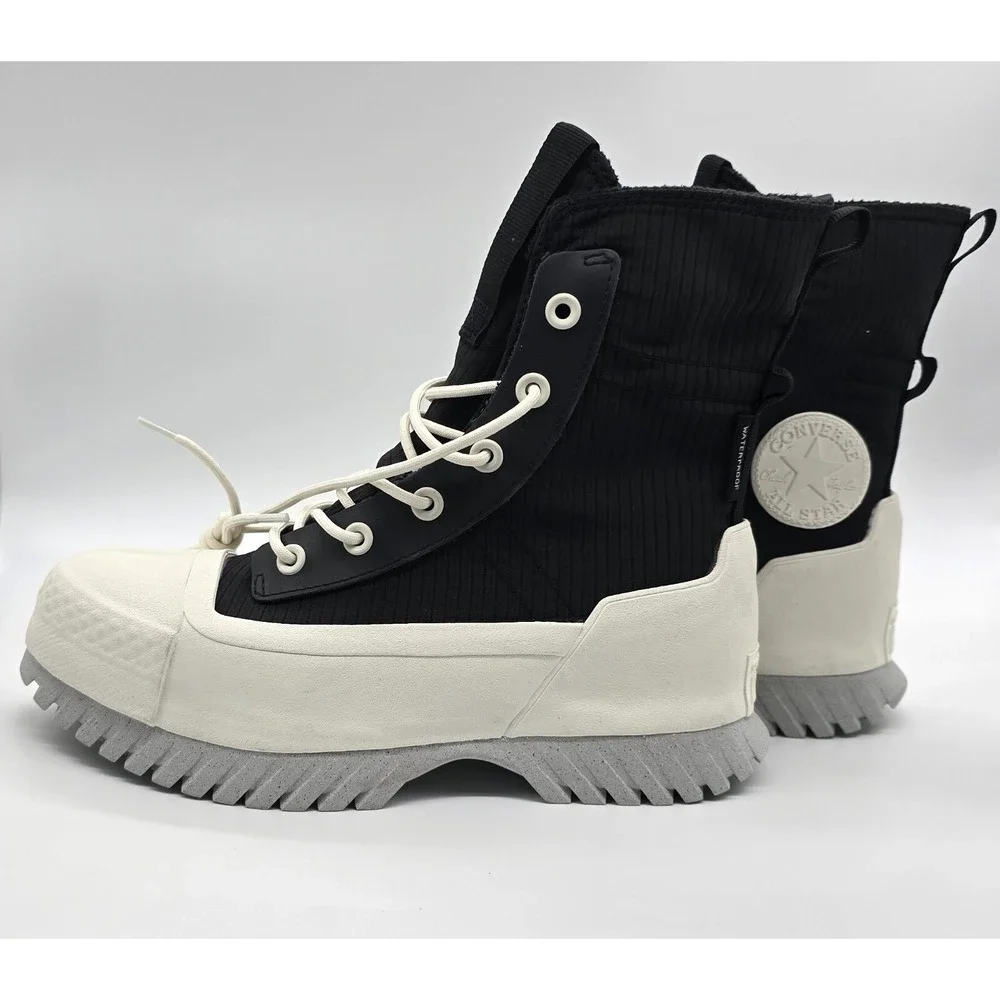 Converse Chuck Taylor All Star Waterproof Lugged Hi Black White Unisex NWOB